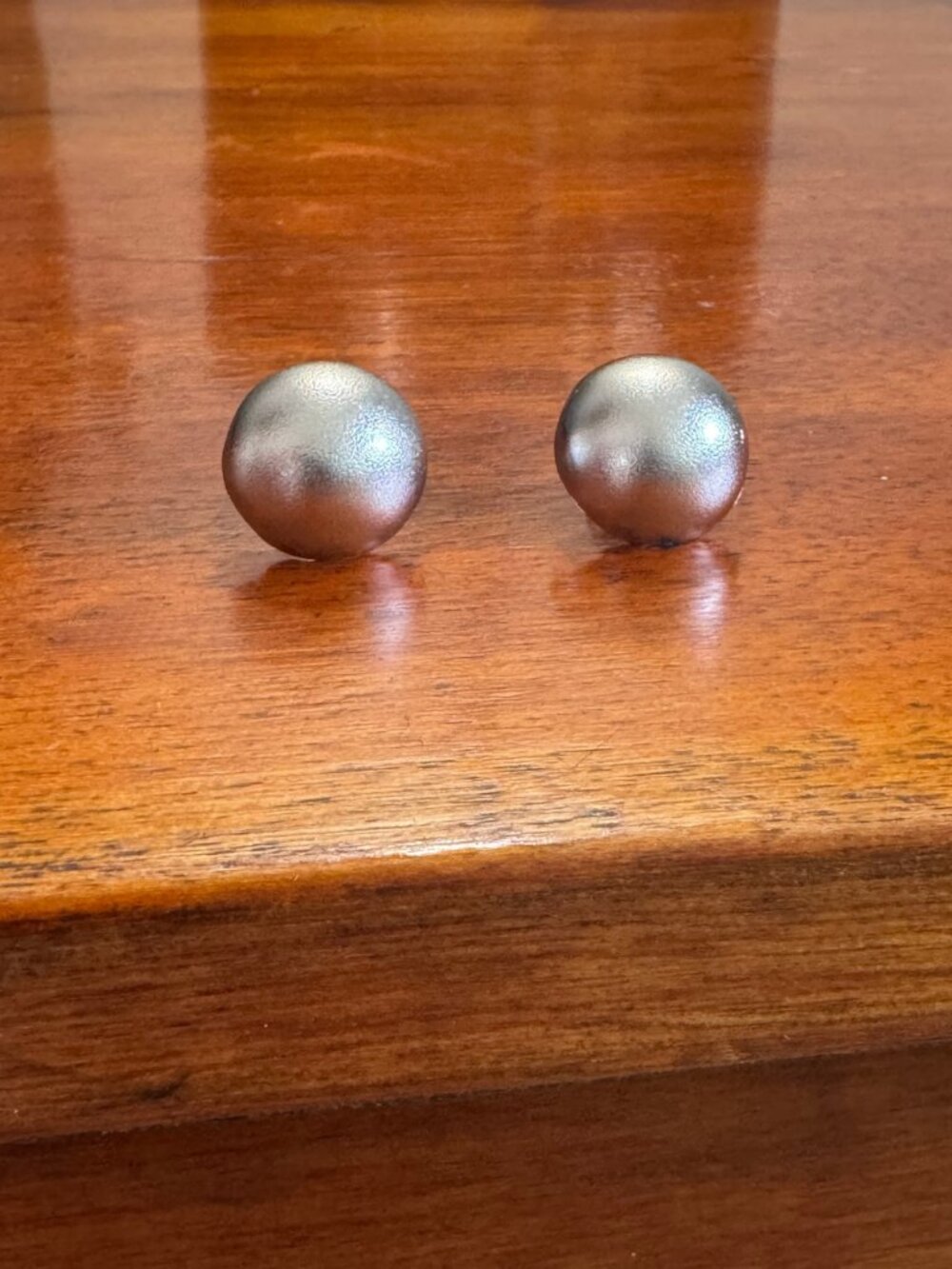 Vintage Wells Sterling Silver Geometric Post Earrings 20mm